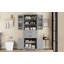 Armoire de rangement avec espace de rangement multifonctionnel, portes avec tablettes de rangement, 2 tiroirs, tablette réglable-1984458926