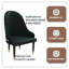 Chaise rembourrée en cuir avec structure et pieds en bois d'hévéa Simoneau Simoneau Collection Simoneau-106378371