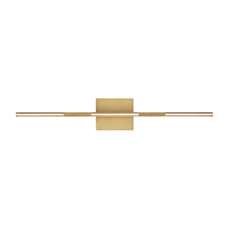 Tris 3 - Light LED Vanity Light, Aged Brass