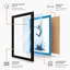 Leap Into Blue Modern - Framed Print-384748554-384748555
