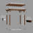 Backyard Discovery Ashland 14' x 10' Cedar Wood Outdoor Patio Pergola Kit with Trellis Roof and Built-In Bar Top