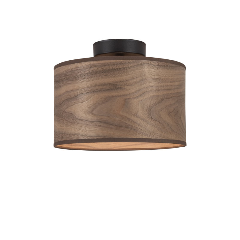 Tsuri Wood Semi Flush Mount, Walnut, 15cm H x 45cm W x 10cm D