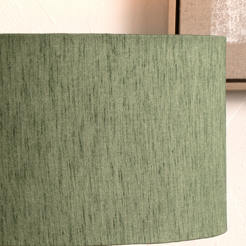Blended Fabric Drum Lamp Shade ( Uno ), 22cm H x 40cm W x 40cm D, Green
