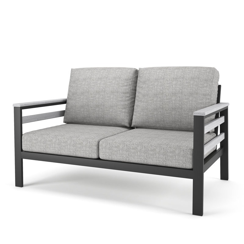 Townsend - Person Patio Conversation Set with Cushions, Canvas Granite Sunbrella® Canvas