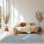 Tapis en laine noué à la main beige / brun tendance moderne Dahlia-193060269
