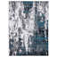 Tapis abstrait turquoise / gris Elkmont-1849582380