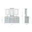 Ensemble de meuble-lavabo double 85 po avec miroir Abshire-81716023