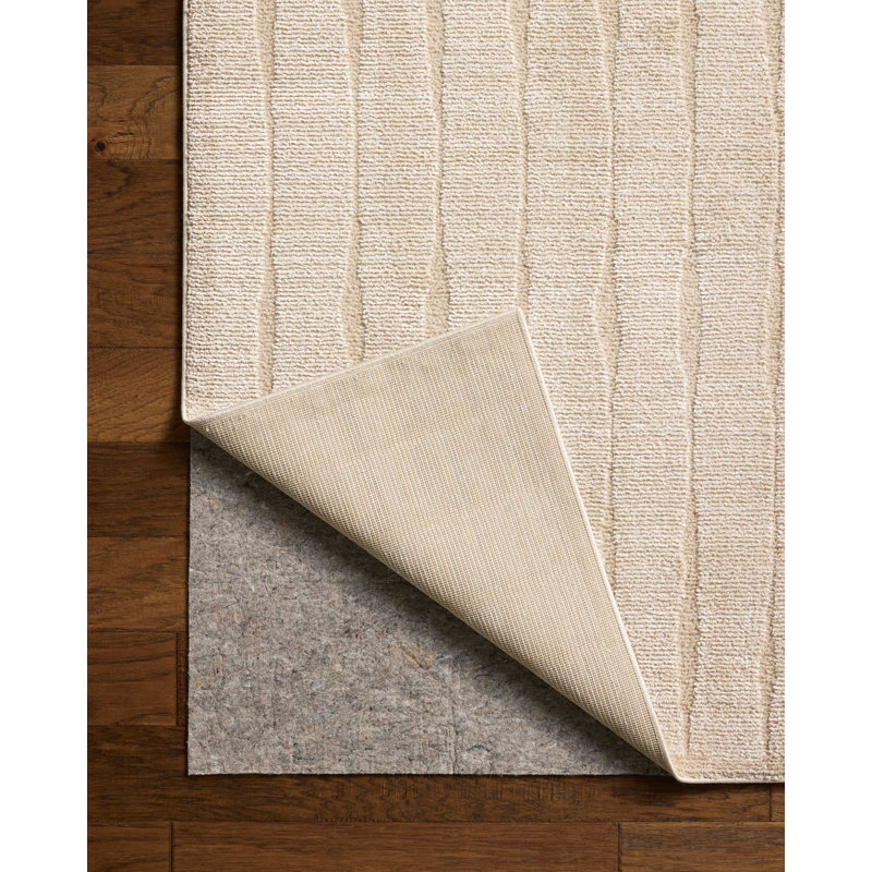 Chris Loves Julia x Loloi Calvin Ivory / Oatmeal Area Rug, Rectangle 7'10" x 10'