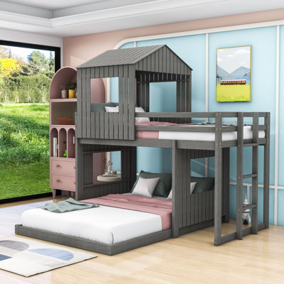 Gallia Kids Twin Over Full Bunk Bed
