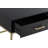 Tommy Hilfiger Ellias Modern Coffee Table with Two Drawers, Glossy Black Top, Golden Metal Frame