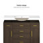 Meuble-lavabo 48 po avec 2 portes à fermeture en douceur, 6 tiroirs et armoire de rangement spacieuse pour salle de bain moderne-129047136