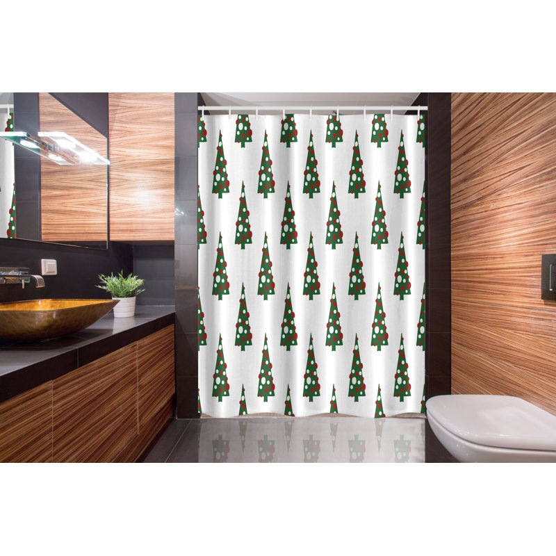 Shower Curtain with Hooks Included, 78"H x 54"W