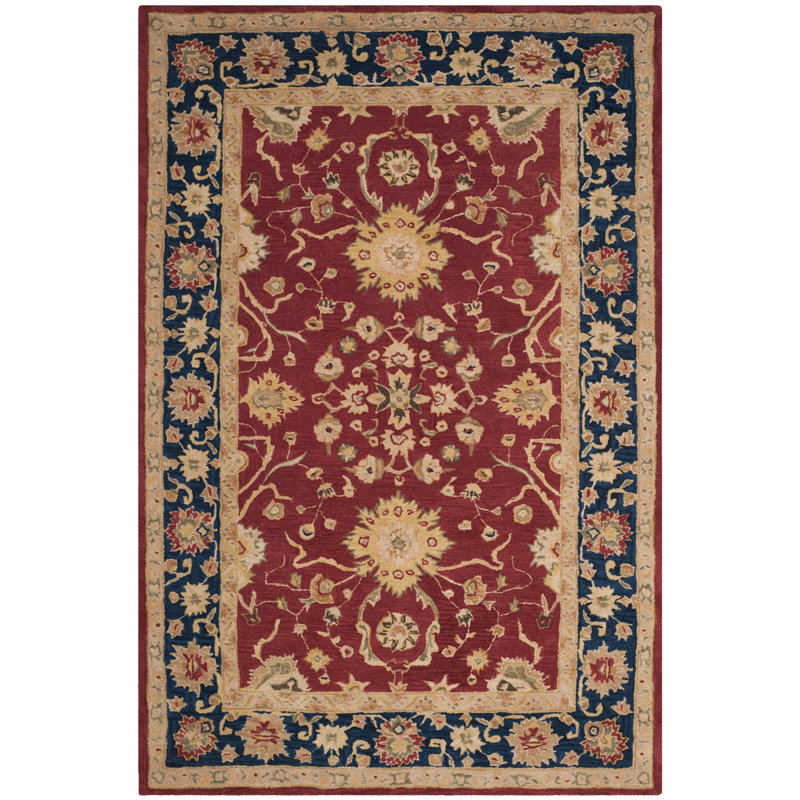 Tingley Hand Tufted Wool Pile Oriental Rug, Rectangle 4' x 6'