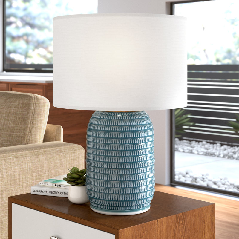 Alleyton Ceramic Table Lamp, Blue