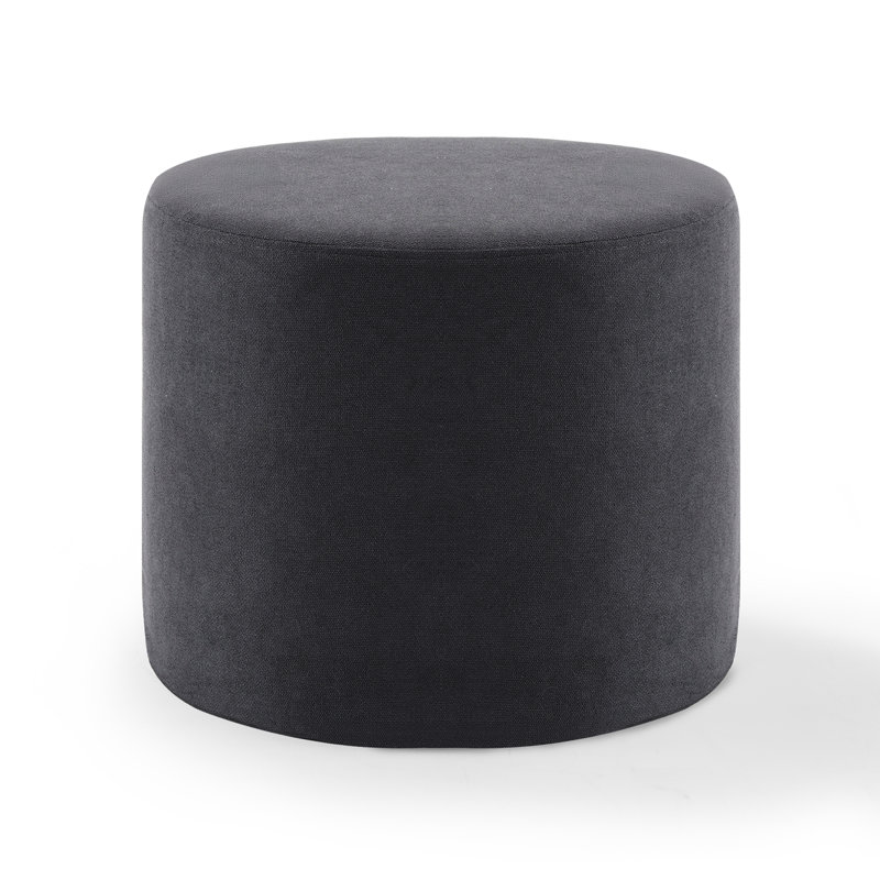 Upholstered Pouf 17.7"x17.7"x13.8", Gray Terry Cloth