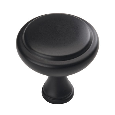 Poignée d'armoire noire Arden de 1-1 / 4 po (32 mm) de diamètre - paquet de 25