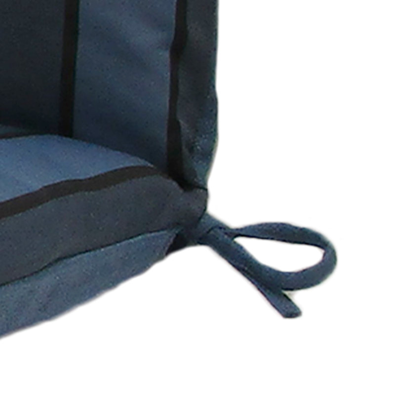 Coussin de chaise longue d'extérieur à rayures Rohando pour meubles de patio, 22 po x 76 po x 3 po, Bleu