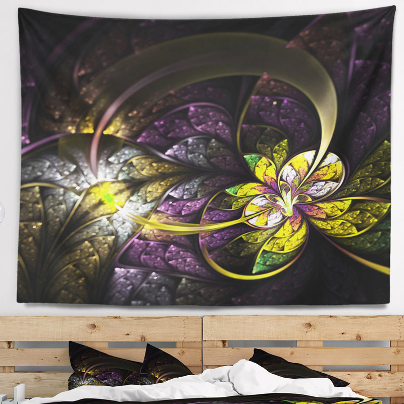 Tapisserie florale «Alien foncé», H 32 po x l 39 po