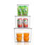Bacs de rangement en plastique transparents avec couvercle Sorbus