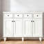 Banc de rangement blanc en bois manufacturé