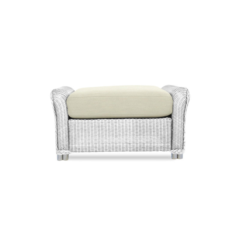 Reflections Outdoor Ottoman, Pewter, Demo Oatmeal