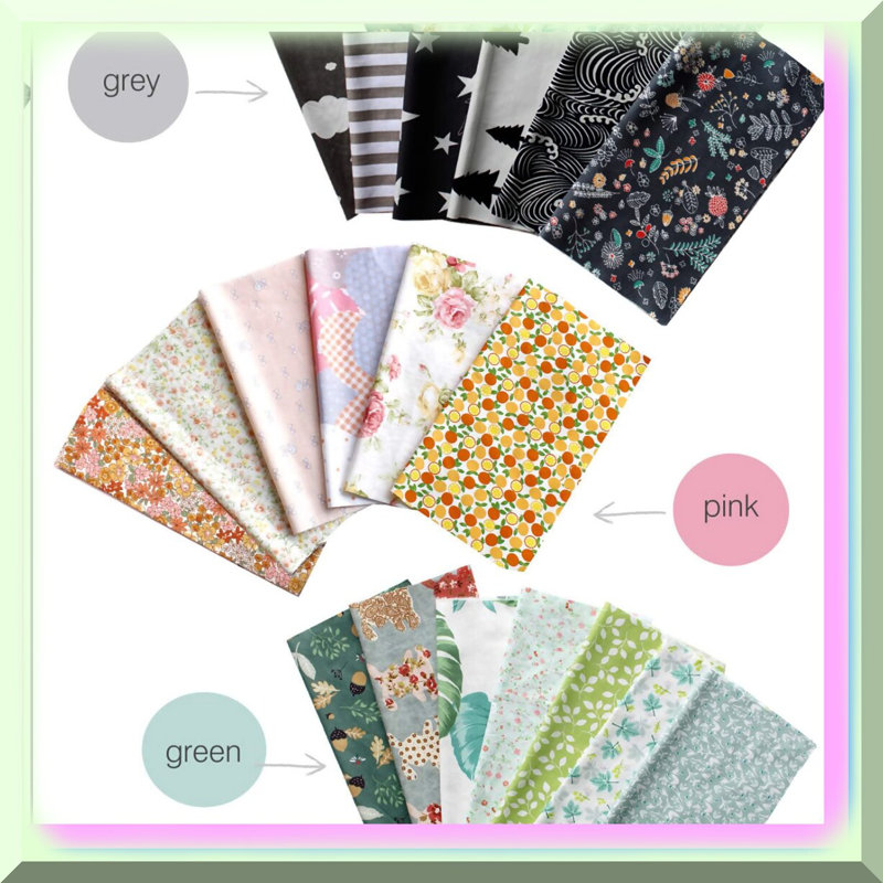 45pcs Cotton Fabric Sheets Precut Quilting Bundles