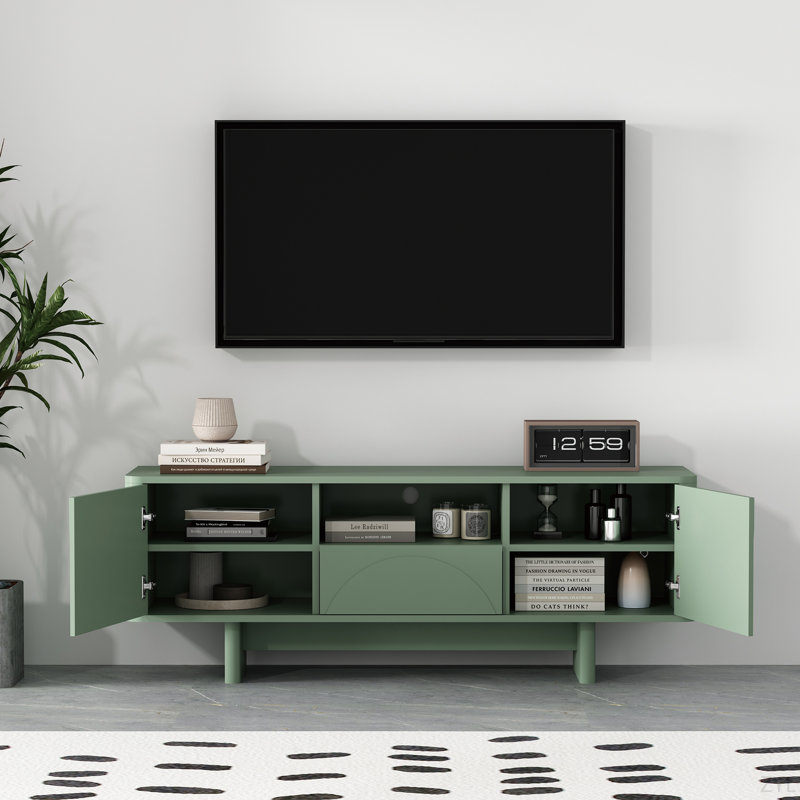 Meuble télé 59 po pour salon moderne 59 po, Vert