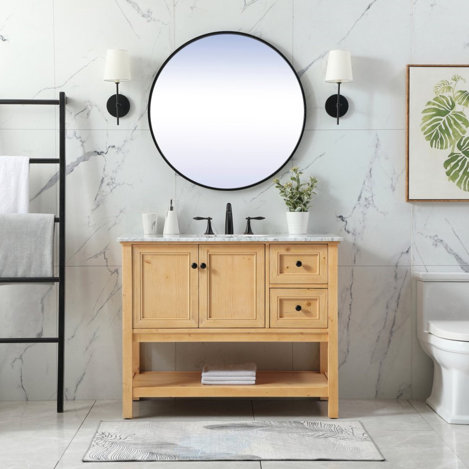 Bonsai 42'' Single Bathroom Vanity, Natural
