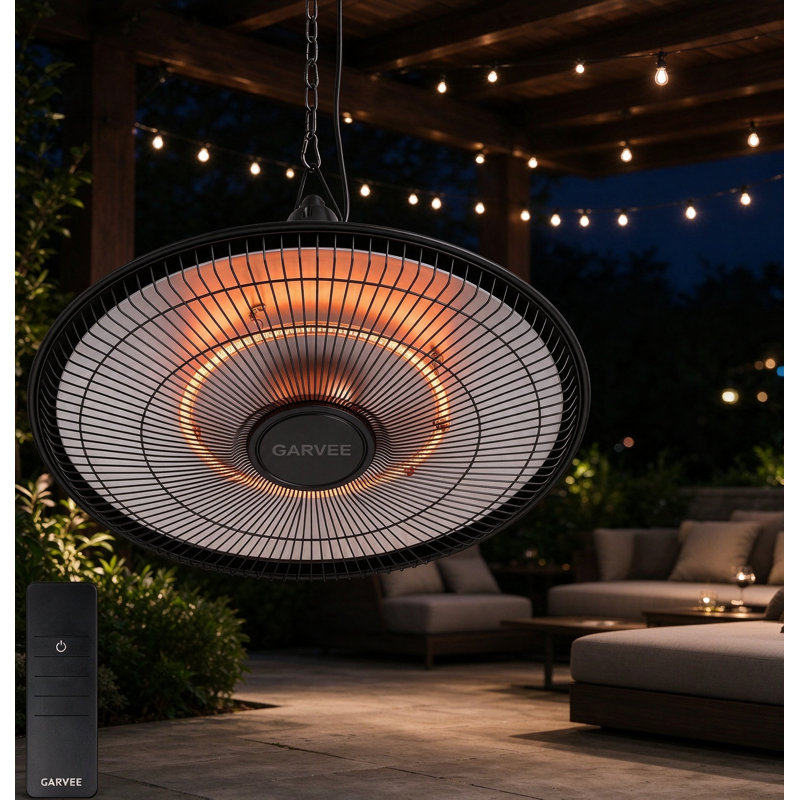 Chaufferette suspendue au plafond 1500W, boîtier IP65