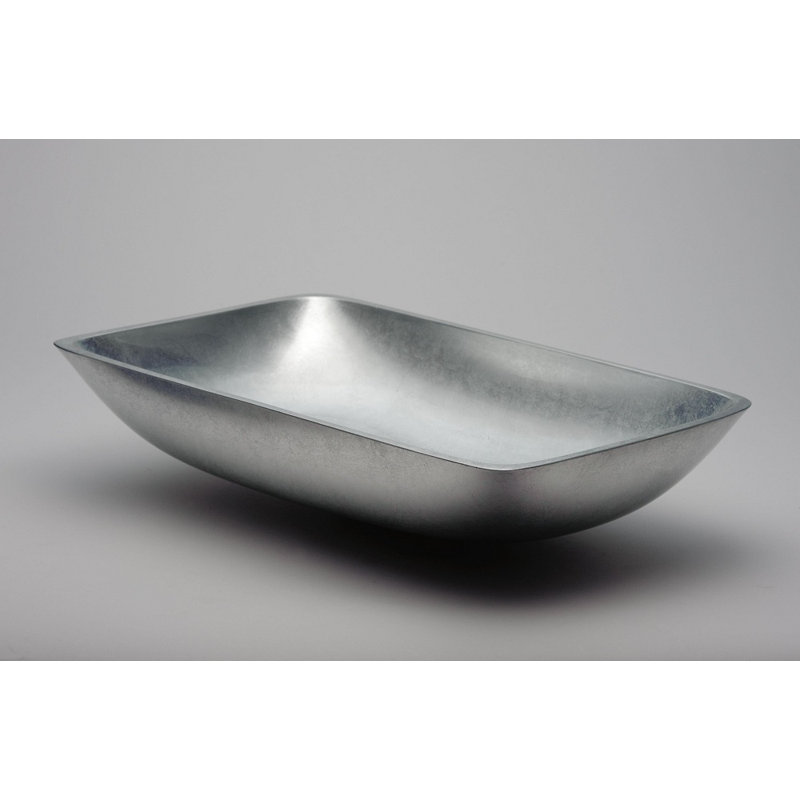 Vetro Freddo 20.5'' L Bathroom Sink, Silver Leaf