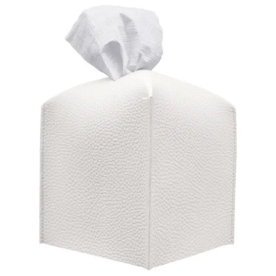 PU Leather Tissue Box Cover – Rectangular Modern Holder for Living Room, Bedroom, or Office Décor