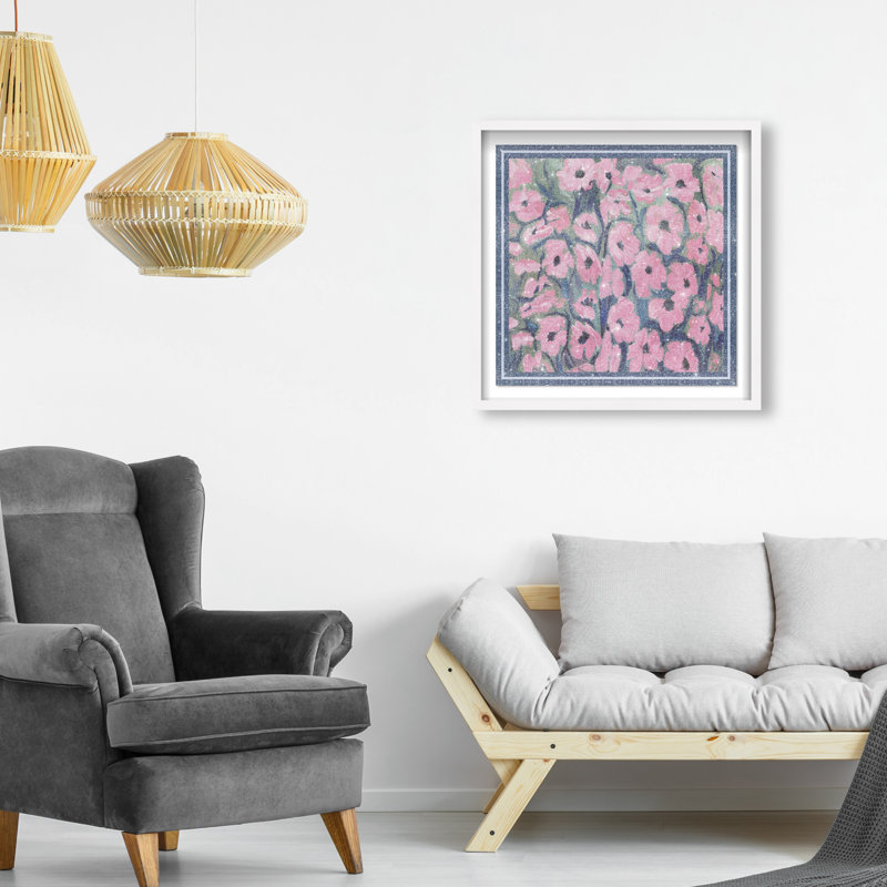 Night Blooms Print by Oliver Gal, 21.5"H x 21.5"W, White Shadowbox