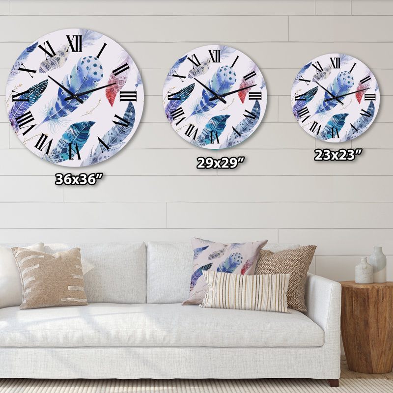Horloge murale bohémienne et éclectique, Grand