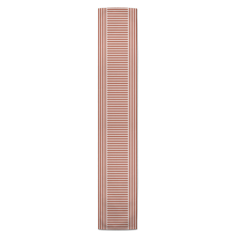 Chemin de table roughhexagon Askerby, Rouille, 72 po x 16 po, Rayures Hovnan