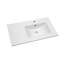 Comptoir de meuble-lavabo simple rectangulaire 32 po x 18 po blanc avec 1 trou de robinet et trop-plein (lavabo seulement), comptoir gauche spacieux pour un rangement pratique maximum