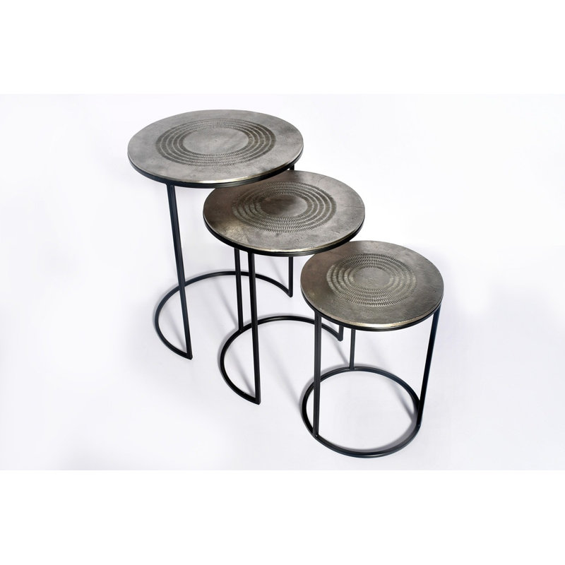 3 - Piece Living Room Table Set, Antique Gray