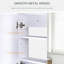 Miroir de salle de bain mural à double porte, armoire à pharmacie avec design moderne, grand rangement et charnières silencieuses