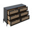 Commode 6 tiroirs 6 tiroirs Boho