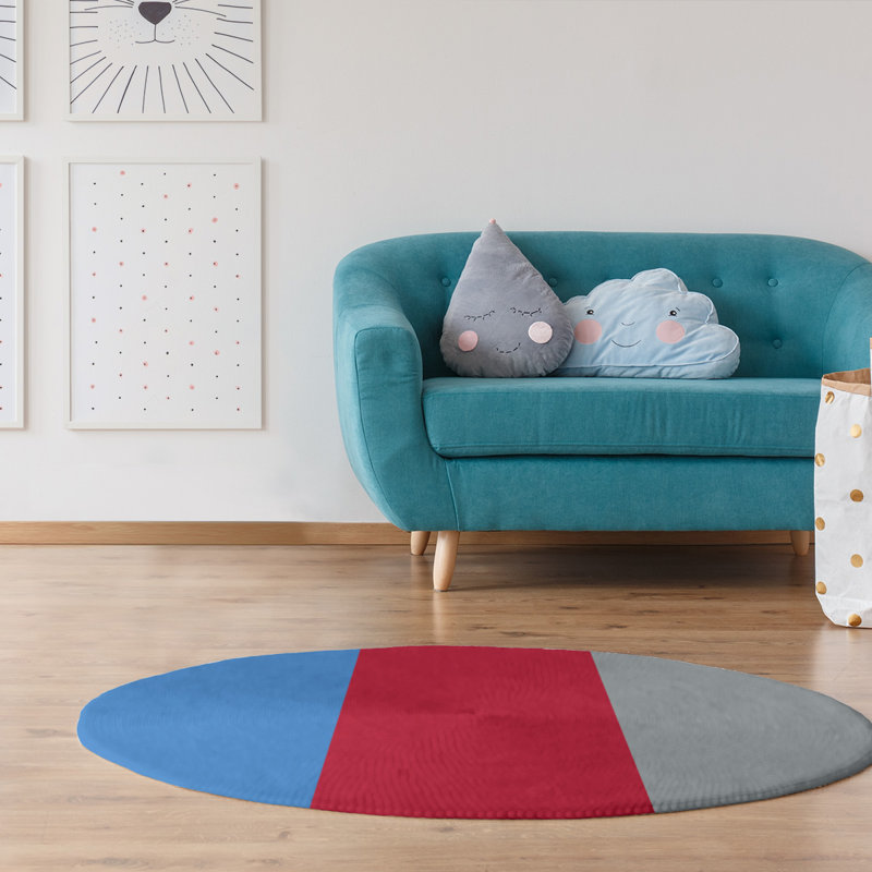 Chenille Indoor Rug, Round 5'