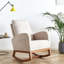 Chaise berçante moderne en lin 27,56 po