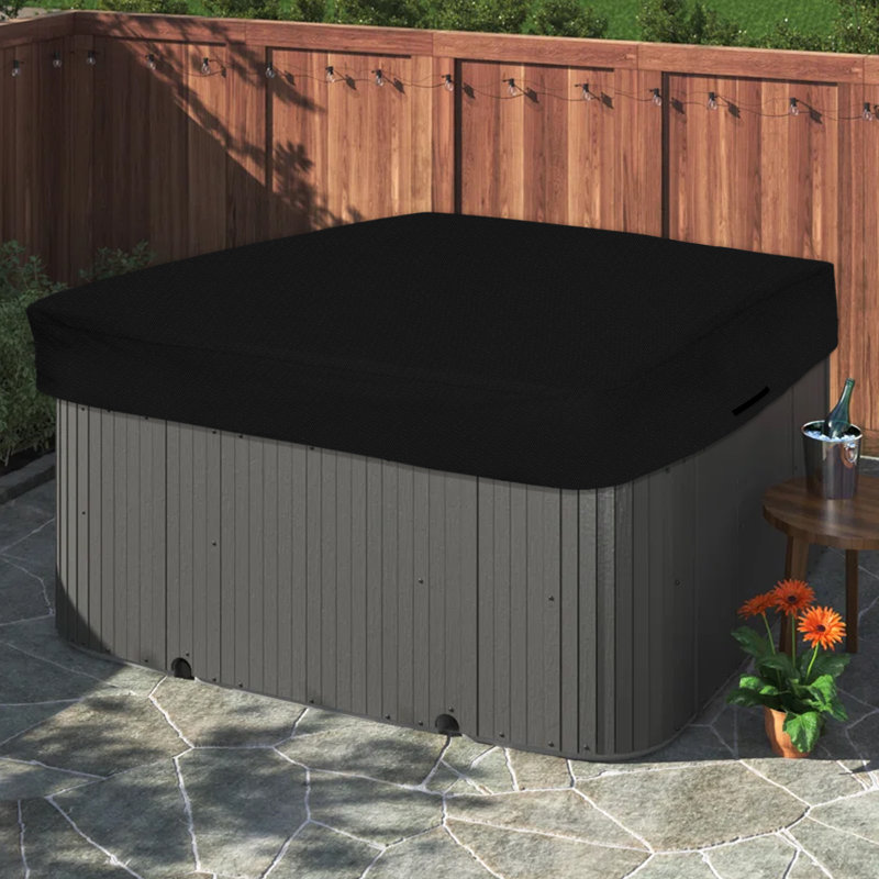 Heavy Duty Hot Tub Jacuzzi Outdoor Gazebo Covers/ Cover for Hot Tub, Black, 35.6cm H x 238.8cm W x 238.8cm D