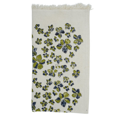 Dartmoor Hand Block Print Waffle Hand Towels 17X32 Sustainable Luxury Cotton Towels for Your Bathroom "Saundrya", Blue(Set of 2)