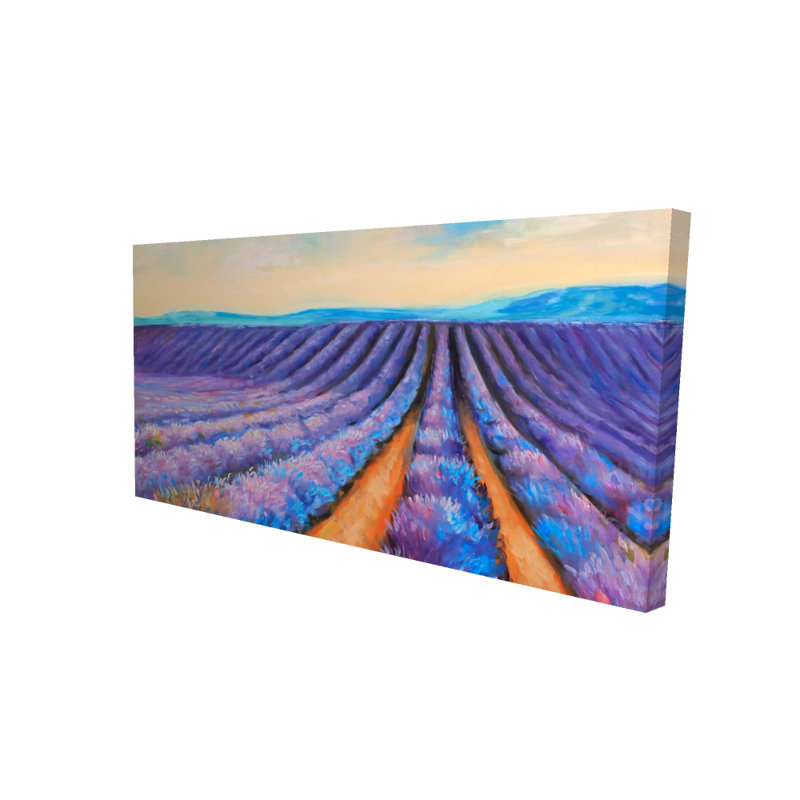 Lavender Fields - Toile botanique mauve pour la décoration intérieure