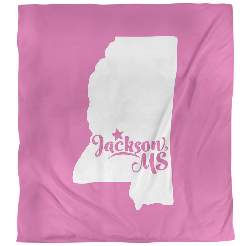 Housse de couette simple jackson Mississippi, Housse de couette simple TG, Rose, Microfibre