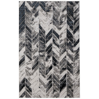 Tapis gris et noir Cathelijne