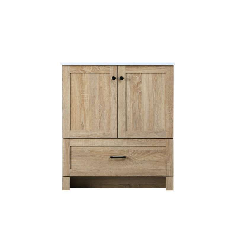 Meuble-lavabo simple 30 po en bois de manguier
