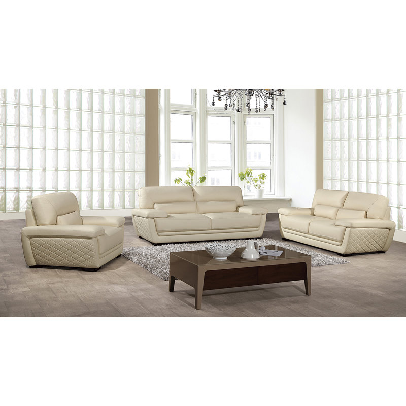 Barratt Leather Club Chair, Cream Genuine Leather