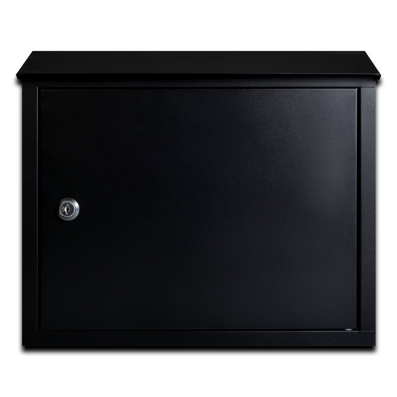 Harshad Steel Wall Mounted Post Box, Black