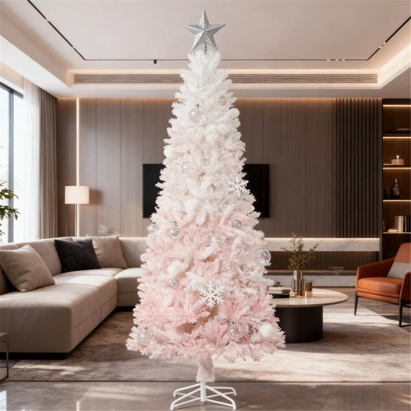Arbre de Noël artificiel avec branches réalistes et base en acier