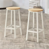 2PC Bar Stools With Metal Frame